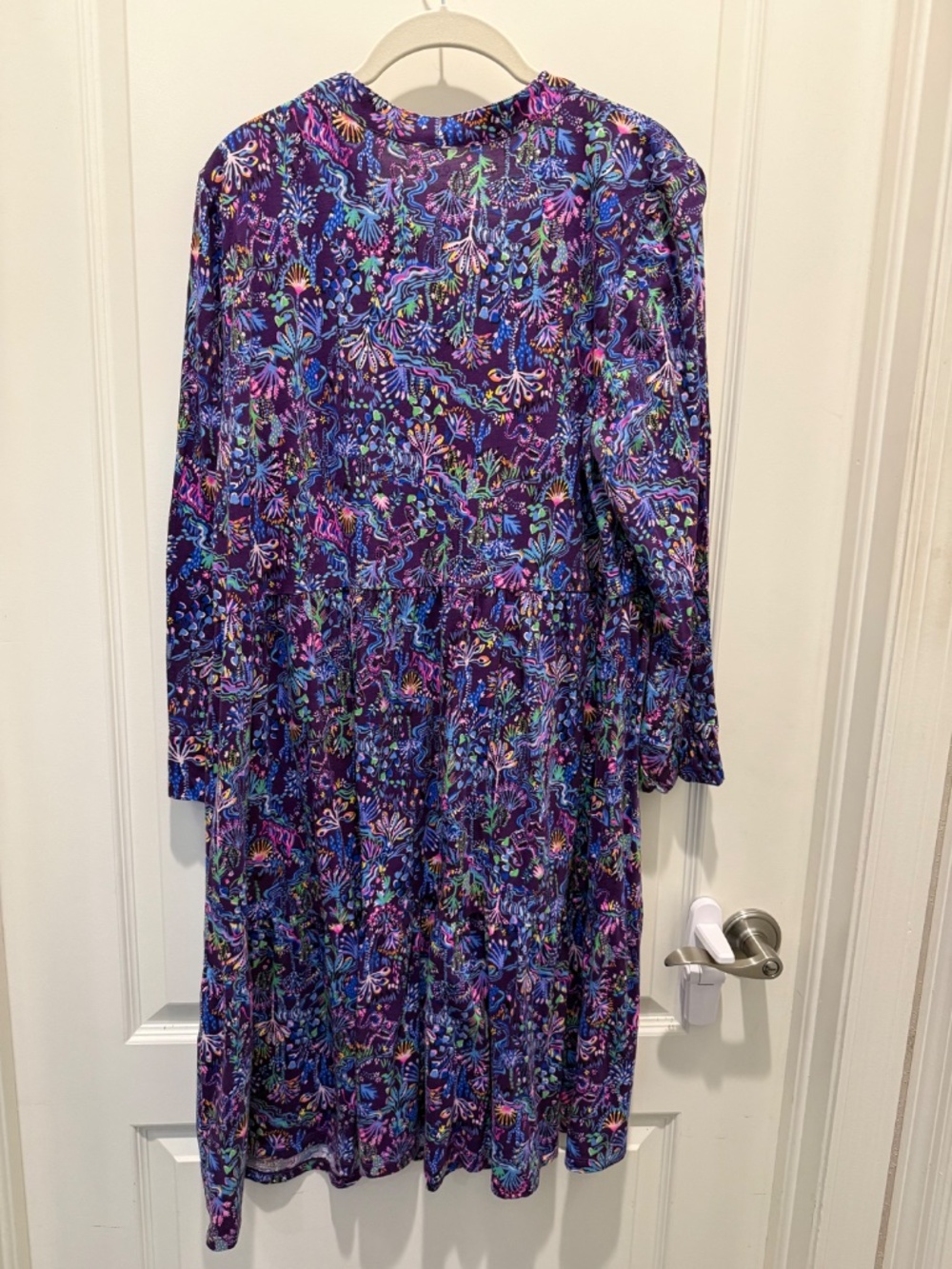 Lilly Pulitzer Alaina Swing Dress, Purple Berry, Size XL - Picture 2 of 4